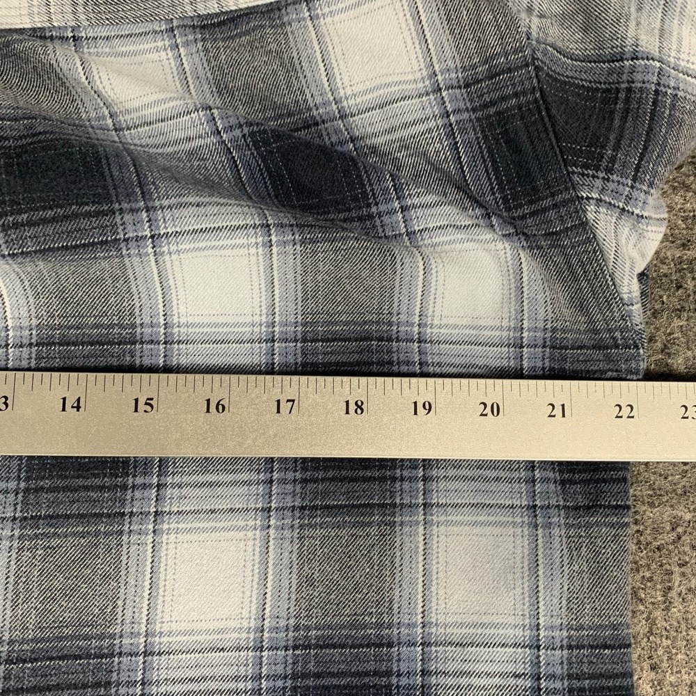 Carhartt Shirt Mens S Blue Plaid Flannel Cotton Long Sleeve Heavyweight Grunge - Picture 9 of 11